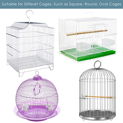 Bissap Bird Cage Seed Catcher, Universal Birdcage Net Nylon Adjustable Elastic Band Stretchy Skirts Mesh Cover for Parrot Cage Seed Guard (Not Include Birdcage)- Black - color: Black