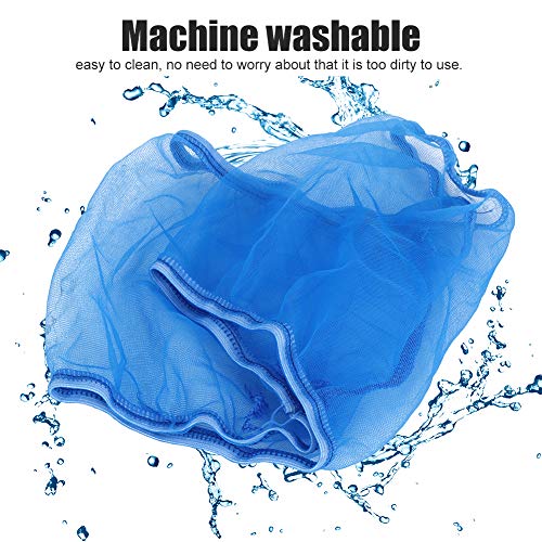 Alvinlite 2 Pieces Bird Cage Cover Seed Feather Catcher Birdcage Nylon Mesh Net Cover Soft Skirt Guard,Bird Cage Accessory(Blue) - color: Blue