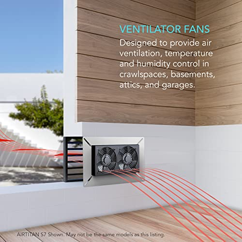 AC Infinity AIRTITAN S3, Ventilation Fan 150mm with Speed Controller | IP-55 Rated for Crawl Space, Basement, Garage, Attic, Shed, Hydroponics, Grow Tents - size: Small, Speed Controller