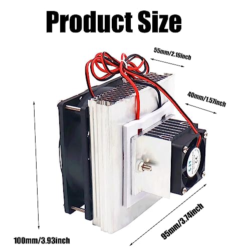 Mini Air Conditioner DC 12V DIY Thermoelectric Peltier Refrigeration Cooling System Heat Sink Conduction Module Semiconductor Fridge Refrigeration Cooling System DIY Kit - style: Single