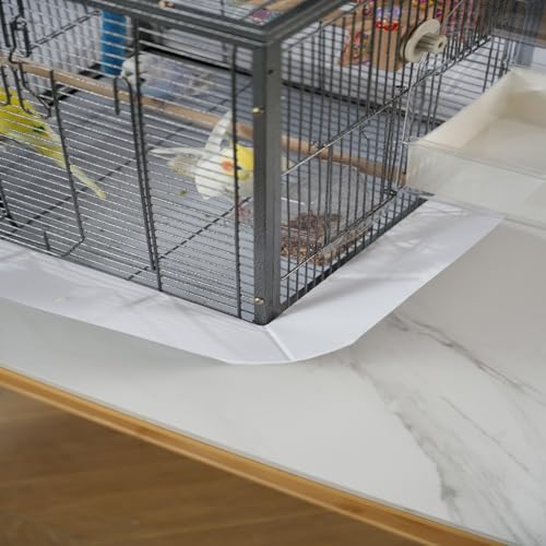 Spacious 20 Inch Metal Bird Cage for Parakeets, Cockatiels & Small Birds – Pull-Out Tray, Portable Carrier with Playground Stand & Handles – Easy Clean, Travel-Friendly, Black