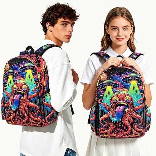 Ocean Animal Kids Backpack School Backpack Teens Bookbag for Girls Boys Hiking Camping Travel Sports - color: Ocean