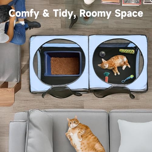 Pet Playpen Pop up Small Pet Cage Enclosure Tent Chick Run Brooder Coop Foldable Kennel for Kitten Ferret Puppy Guinea Pig Rabbit Hamster Chinchillas(No Divider, Unified Space) - color: Grey, size: S, 46.5"L x 24"W x 17.5"H