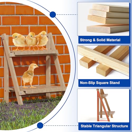 Chicken Perch, Strong Wood Chick Jungle Gym, Chickens Roosting Bar, Chicks Toys for Coop and Brooder, Chickens Coop Accessories for Chicken, Baby Chicks, Hens, Rooster, Birds