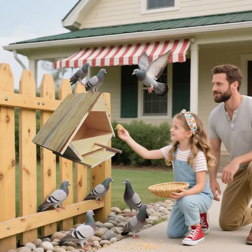 Mourning Dove Bird House - Outdoor Solid Wood Nesting Box with Predator Guard for Backyard, Garden, Patio | Handmade, Weather Resistant, Easy Mount - size: 1 Pack
