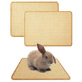 2PCS Rabbit Scratch Mat, Natural Bunny Pad Claws and Teeth Care, 16x12 | Bunny Scratching Pad Rabbit Mats for Cages, Rabbit Mat Chew Toys for Bunny Pet Cage Bedding for Biting Sleeping Nesting - size: 16"x12"