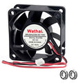 Wathai 60mm x 60mm x 25mm 12V DC Case Fan Brushless Cooling Fan Dual Ball 2P - style: 12V Ball 60mm