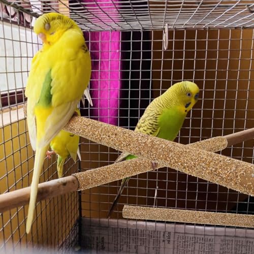 Okllen 60PCS Sand Perch Covers for Bird Cage, Perch Covers for Parakeet, Lovebird, Parrotlets, Budgies, Canaries, Finches and Other Small Birds