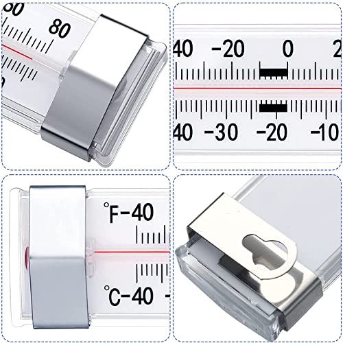 Fridge Refrigerator Freezer Thermometer, 12 Pack | 12-pack Thermometer material Plastics Stainless Steel Good quality Easy to install Cheap battery free easy food safe