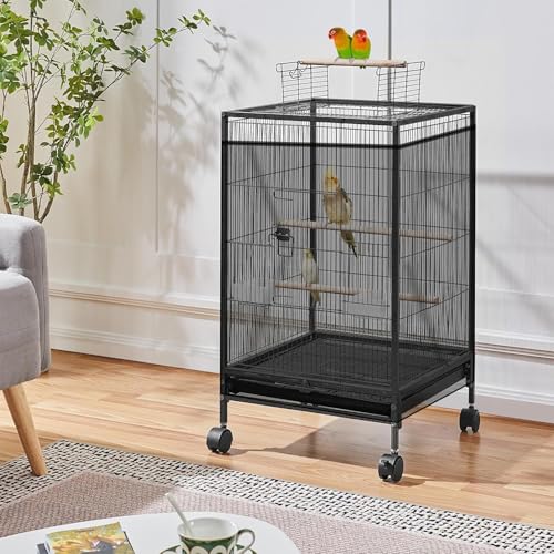Large Bird Cage Seed Cather,Bird Cage Cover Adjustable Airy Skirt Guard | Birdcage Nylon Mesh Net for Parrot Parakeet Macaw African Round Square Cages Cover (118 * 31.5in/300 * 80cm) (Black) - color: 118*31.5in-black