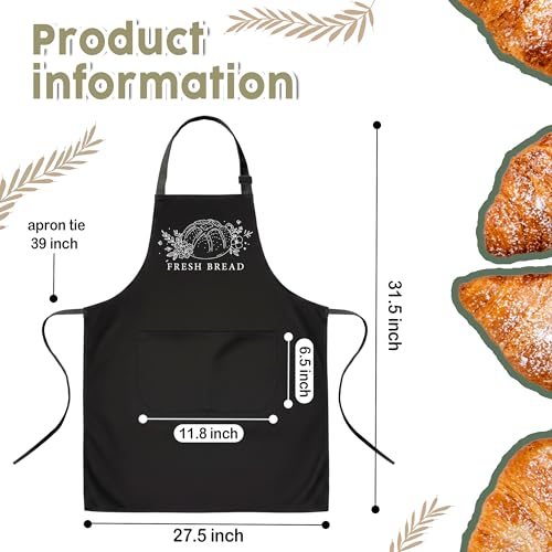 Fresh Bread Sourdough Apron for Women with Large Pockets - Funny Baking Aprons, Adjustable Professional Kitchen Apron for Bread Making, Grilling - Unique Sourdough Gifts for Bakers & Moms - C21 - color: Fresh Bread