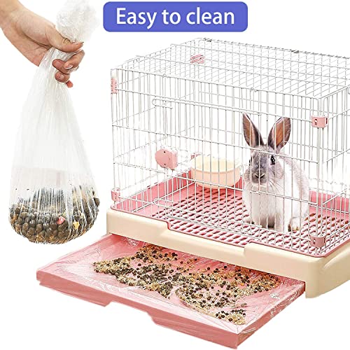 30 pcs Disposable Cage Liners, Clear Plastic Rabbit Cage Liner Bag | Universal Toilet Film for Bunny, Hamster, Totoro, Hedgehog, Guinea Pig and Small Animals(30pcs, 47in) - size: 30 count
