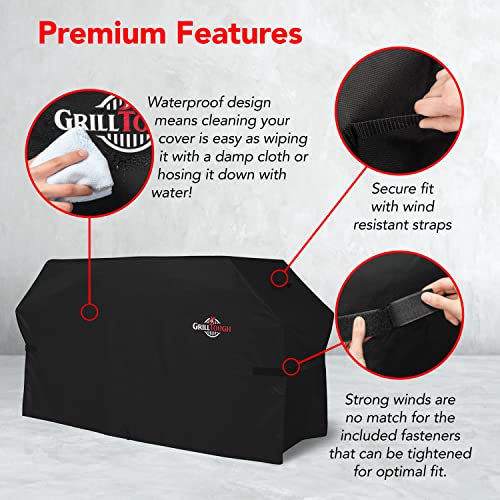 Heavy Duty Griddle Cover for Outdoor Grill, 28 Inch Black | Waterproof, Weather Resistant, UV & Fade Resistant, Heavy Duty Protection, Adjustable Straps, Outdoor Grill Cover, Secure Fit - color: Black, size: 48''L x 20''W x 31''H