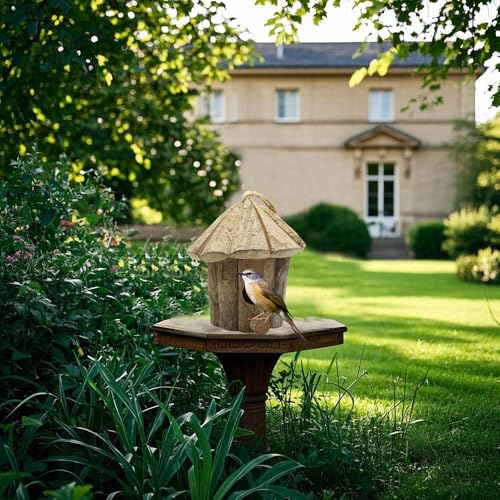 Wooden Birdhouses for Outside, Hanging Birdhouse, Cardinal Bird House Nesting Box, Natural Wood Bluebird Houses for Outdoors Finch Bluebird Cardinals, Garden Decoration