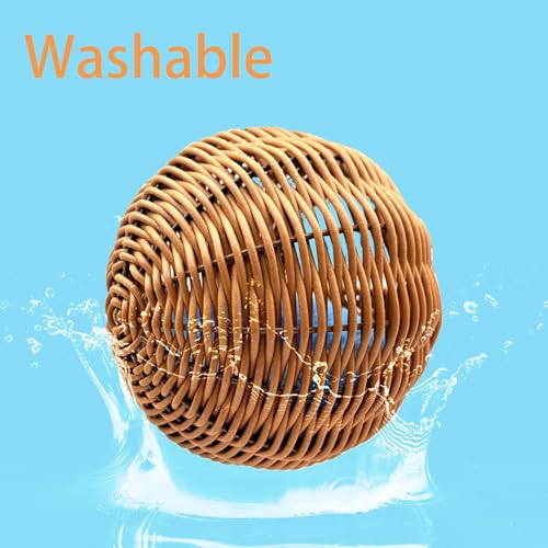 Rattan Bird Nest for Cage Hanging Parakeet Bed Hammock Hideout | Lay Eggs Canary Nest Sleep Parakeet Warm House Hut Parrot Cage Accessories for Cockatiel Budgerigar Finche Canaries - style: Half-circular opening