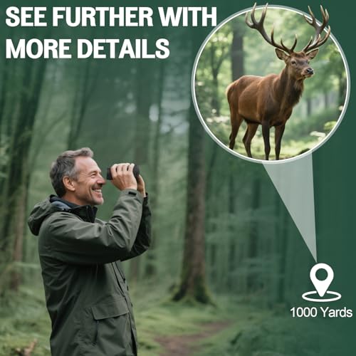 Aurosports Compact Binoculars for Adults & Kids - 15x25 High Power Binoculars with FMC Lenses & High Light Transmission Ultra Lightweight & Small Binos for Bird Watching Gifts for Men Women - Black - size: 15x25