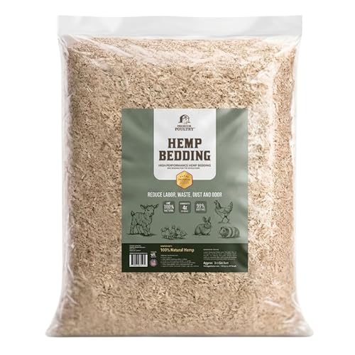2 Pack Hemp Bedding Absorbent Chicken Coop Substrate, 22.5 Lb - size: 3 Cubic Feet Pack of 2