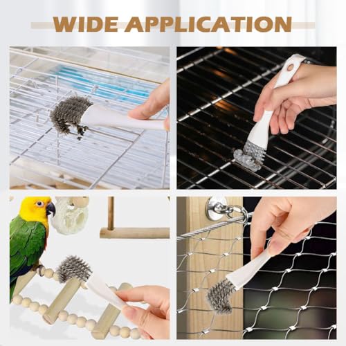 Long-Handle Bird Cage Cleaner with Shovel – Efficient Brush for Removing Droppings in Parrot, Pet Bird Cages & Perches – Durable & Ergonomic Cleaning Tool