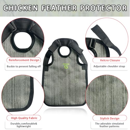 Premium Chicken Saddle with Adjustable Strap,Poultry Saver，Feather Protector for Back and Sides,Outdoor Hen Apron2 Pieces