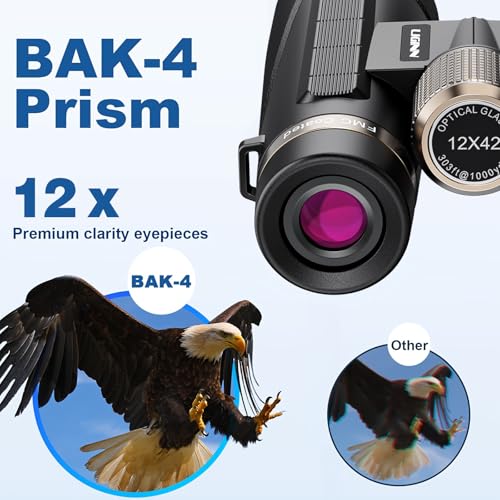 12x42 UHD High Powered Binoculars for Adults (12X42)