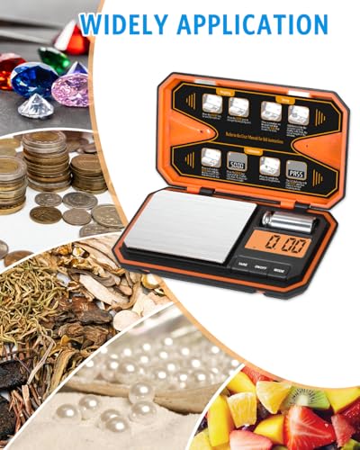AMIR Digital Pocket Scale, 500g x 0.01g Mini Gram Scale with LCD | High-precision Digital Food Scale with Tare Function, 6 Unit Conversion for Food, Jewelry, Coins, Coffee