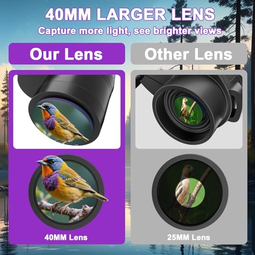 25x40 Binoculars for Adults High Powered with Compass, Compact HD Waterproof Binoculars for Bird Watching, Hunting, Concerts, Travel & Outdoor Adventures