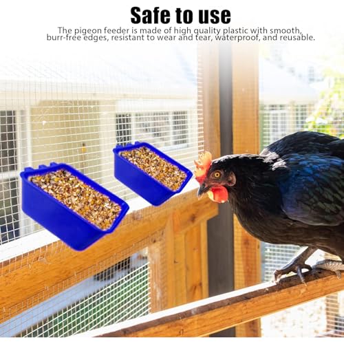 20 Pcs Chicken Coop Feeder Water Cup,16 oz Cage Cups Chicken Feeder Waterer, Cage Cups Birds Hanging Feeders, Chicken Feeder Water Bowl for Parakeet Poultry Pigeon Bunny Wire Cage (Blue, 16oz) - color: Blue, size: 16oz