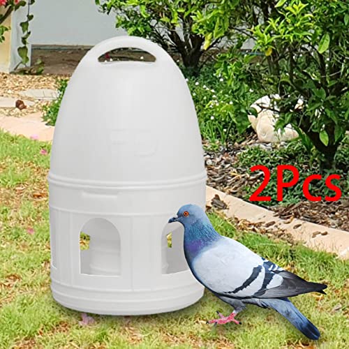 2X Bird Water Drinker Chicken Dove Quail Parrot Parakeet Pigeon Water Dispenser Feeder with Handle Large Capacity Water Pot Container