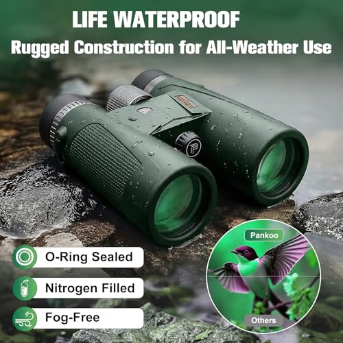 20x55 Binoculars for Adults High Powered,with Phone Adapter | Large View Waterproof Optics with Clear Low Light Vision, Easy Focus for Hunting, Bird Watching, Concerts, Sports - color: Dark green