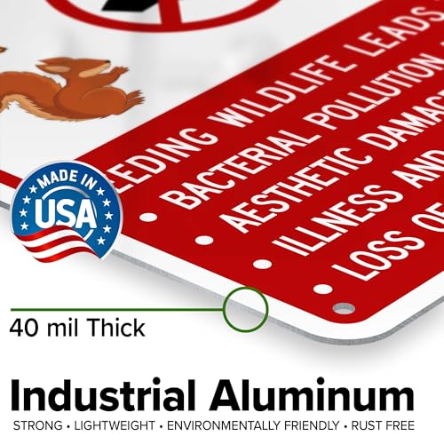 Do Not Feed Ducks Geese Or Any Other Wildlife Sign Sign, 10x14 Inches, Rust Free .040 Aluminum, Fade Resistant, Made in USA by My Sign Center - size: 10x14 Aluminum
