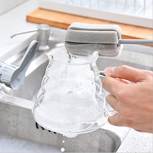 Brush Bottle 2 Pack 1 Long 1 Short Cleaning Brush 2pcs Traceless Hook | Wine Glass Sponge Brush