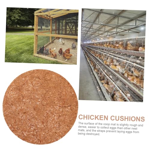 Outanaya 4pcs Egg Hatching Leak Gasket Nesting Pads for Chicken Coop Cocopeat Mat - size: 30.00X30.00X0.90CM