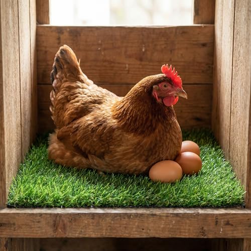 14 Pcs Chicken Nesting Pads, 12 x 12 Inch Washable Nest Box Bedding | Artificial Grass Nesting Mats For Chicken Coops, Nest Boxes, Egg Laying Areas, Reusable, Washable And Easy To Clean
