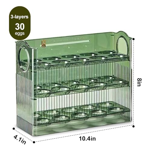 Koja 30-Egg Flip-Up Fridge Organizer - 3-Layer BPA-Free Storage Container - size: 3-Layer