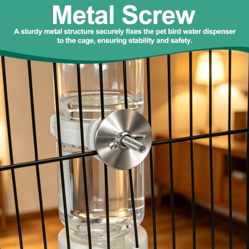 Bird Water Dispenser Plastic Bird Cage Hanging Drinking Device | 1 PCS Pet Bird Automatic Water Dispenser for Birds Love Birds Canary Easy to Install