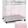 Shappy Large Bird Cage Cover, Bird Cage Seed Catcher, Adjustable Star Pattern Nylon Mesh Net for Parrot Parakeet Macaw Pet Supplies(Pink) - color: Pink
