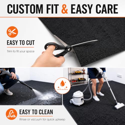 8.8 x 22 FT Garage Floor Mat, Waterproof Non Slip Parking Rug | Extra Large Garage Carpet Rug with Waterproof and Non-Slip Backing, for Driveway, Basement and Garage Floor