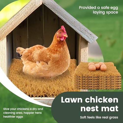 Nesting Pads for Chicken Accessories, 6 Pack Chicken Nesting Pads, 12"x 12" Nesting Box Pads for Chicken Bedding, Washable Reusable Chicken Nest Liners for Laying Eggs, Chicken Supplies - color: Yellow
