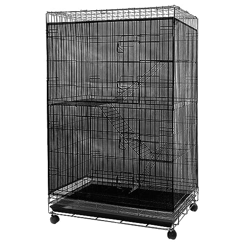 118 x 39.4 inch in Circumference and Width Adjustable Birdcage for Parrot,Black | Seed Feather Catcher Bird Cage Net Cover Soft Skirt Guard Birdcage Nylon Mesh Netting - color: Black