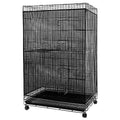118 x 39.4 inch in Circumference and Width Adjustable Birdcage for Parrot,Black | Seed Feather Catcher Bird Cage Net Cover Soft Skirt Guard Birdcage Nylon Mesh Netting - color: Black