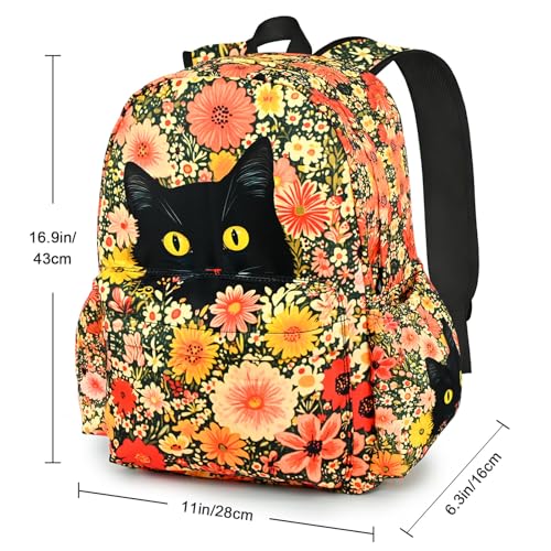 Cat Kids Backpack School Backpack Teens Bookbag for Girls Boys Hiking Camping Travel Sports - color: Cat