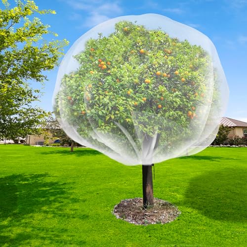2 Pcs Fruit Tree Netting, 7 x 8 Ft Large Insect Bird Barrier Tree Net with Drawstring, Garden Bird Netting Plant Cover for Protect Plant Fruit Flower from Insect Bird - color: 2pcs- 7x8 Ft