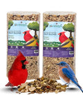 JCs Wildlife No Mess No Waste Fruit Blend Bird Seed Cylinder with Hole, Hull Free Wild Bird Food for Outside Feeders, Cardinals Woodpeckers Chickadees Nuthatches Wrens, Made in the USA, 2 lb Pack of 2 - size: 2 Pound (Pack of 2)