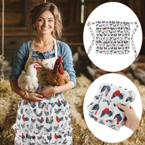 Egg Collecting Apron for Eggs, Egg Apron with 12 Deep Pockets, Gathering Holding Farmhouse Fresh Eggs for Chicken Hen Duck Goose, Housewife Farmhouse Kitchen Restaurant Parent-Child Activities