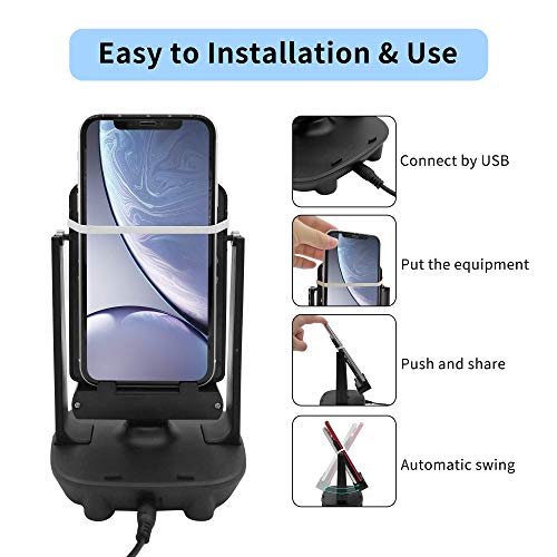 [2 Sets] Steps Counter Compatible for Po-ke-mon Go Walker Phone Swing Accessories [Mute Version] Egg hatcher Rocker Quick Steps Earning Device[Support 4 Phones Black]