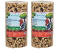 JCs Wildlife Woodpecker Blend Bird Seed Cylinder with Hole, Peanuts Pecans Pumpkin Seeds Berries, No Filler Wild Bird Food for Outside Feeders, Made in the USA, 1 Count (Pack of 2) - size: 1 Count (Pack of 2)