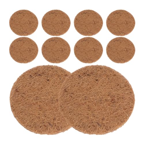 POPETPOP 10 Pcs Bird Nesting Pads, Coconut Palm Silk Pigeon Nest Mat, Bird Nesting Material, Parrots Nesting Box Pads for Pet Parakeet Breeding Hatching, Pigeon Supplies (Pack of 2) - size: 15.00X15.00X0.80CM (Pack of 2)