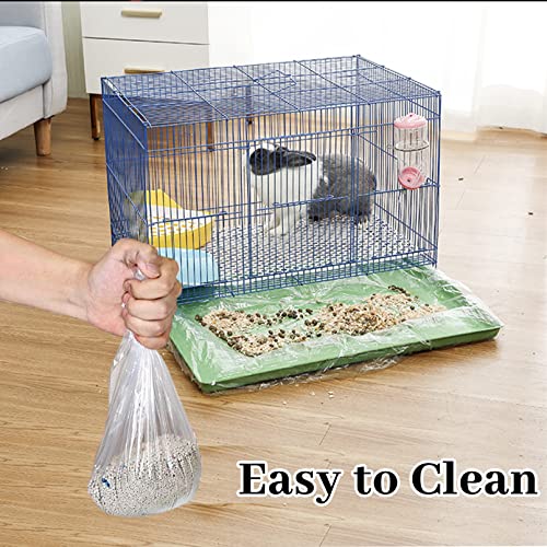 BNOSDM 50 PCS Disposable Rabbit Cage Liner Plastic Guinea Pig Cage Bedding Hamster Litter Pan Bags Universal Toilet Film for Bunny Chinchilla Ferret Hedgehog Small Animals (47") - color: Transparent-50 Pcs