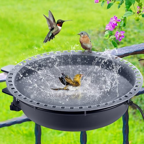 Bird Baths for Outdoors, Bird Bath Bowl Water Feeder Outdoor for Hummingbirds for Garden Yard Patio Lawn, Ideal for Attracting Birds(Deck Mounted Style) - style: Deck Mounted Style