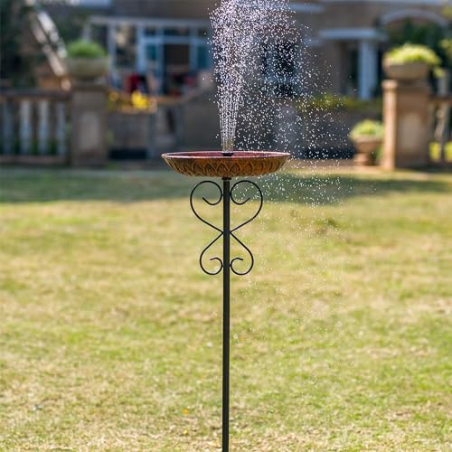 Metal Bird Baths for Outdoors, 38" H Birdbath with 11.4 Inch Bowl | Standing Bird Bath & Bird Feeder for Outside Garden Patio Yard Lawn Decor, Copper - color: Copper
